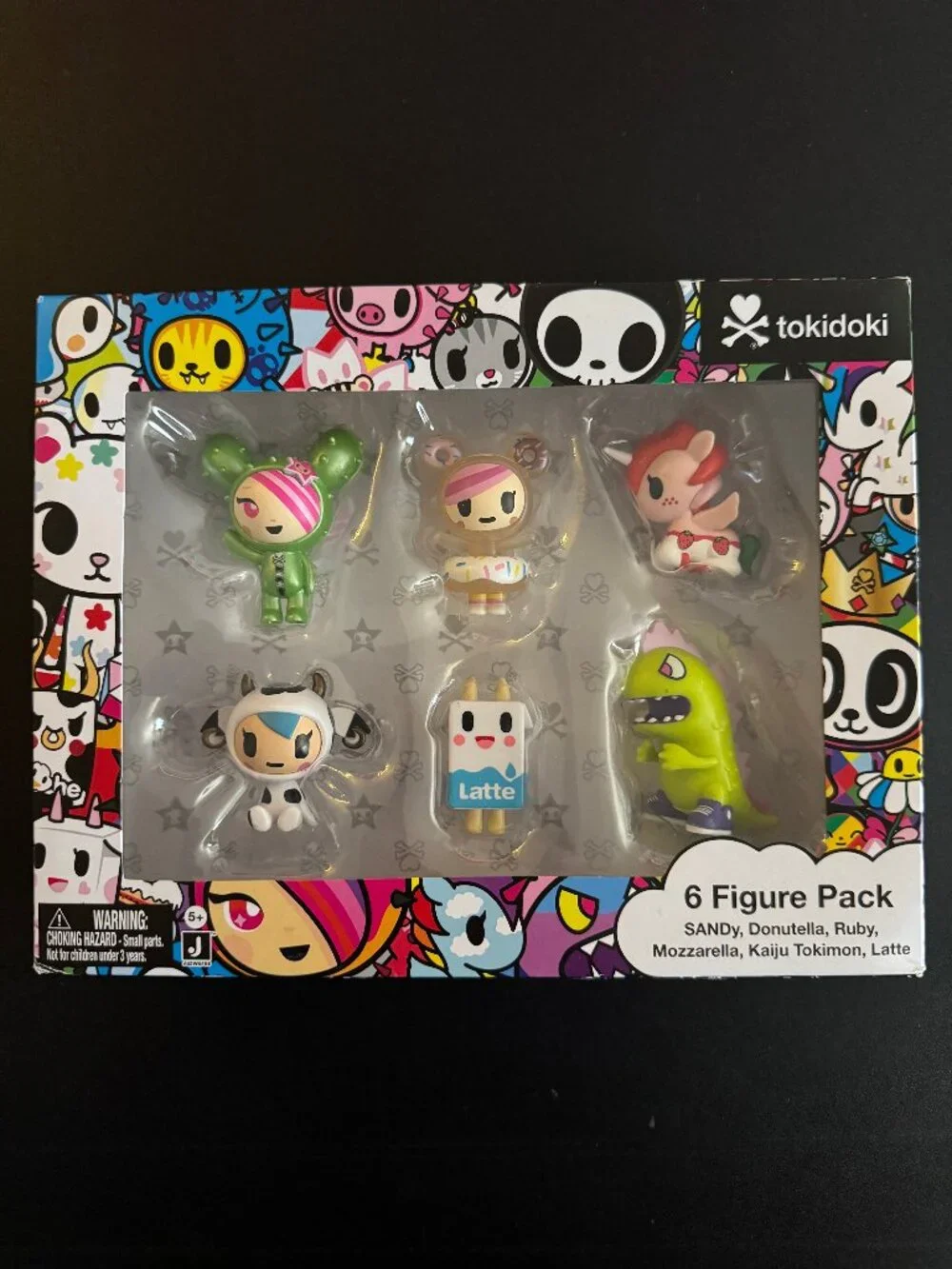 Tokidoki 6 Figure Pack Sandy Donutella Ruby Kaiju Latte